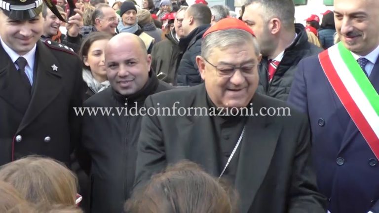 Giornata per la Vita, il cardinale Sepe a passeggio con le famiglie di Marano