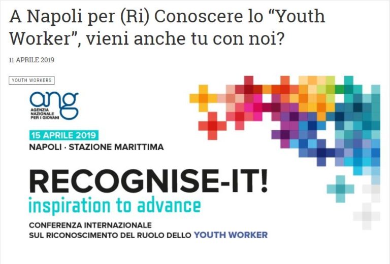 Il 15 aprile a Napoli 100 Youth Worker da tutta Europa