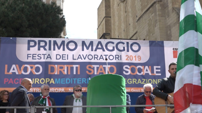 Lavoro e Mezzogiorno, il Primo Maggio dei sindacati in piazza del Gesù