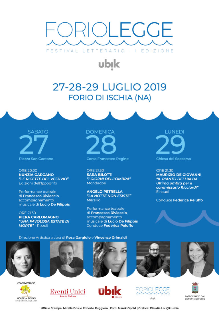 Foriolegge, a Ischia la prima edizione del festival letterario con De Giovanni e Bilotti