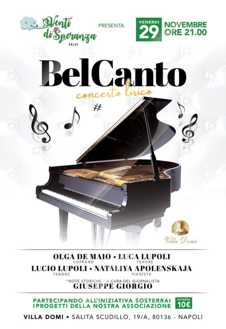 “ Bel Canto”, a Villa Domi concerto lirico di beneficenza
