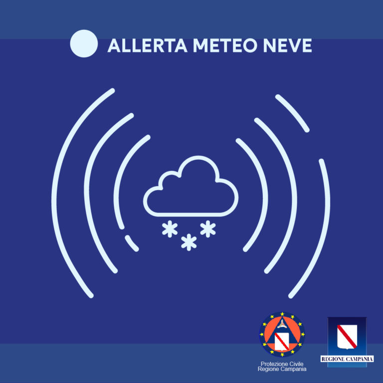 Allerta neve in Campania: gelate dal pomeriggio di domani, venti forti e mare agitato