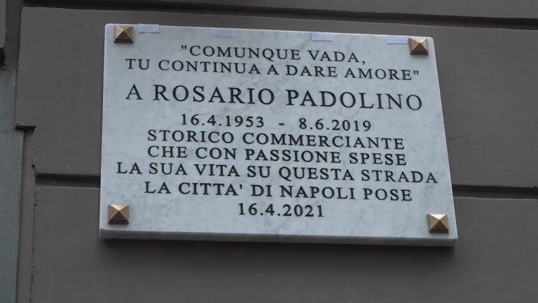 Napoli, una targa per ricordare Rosario Padolino