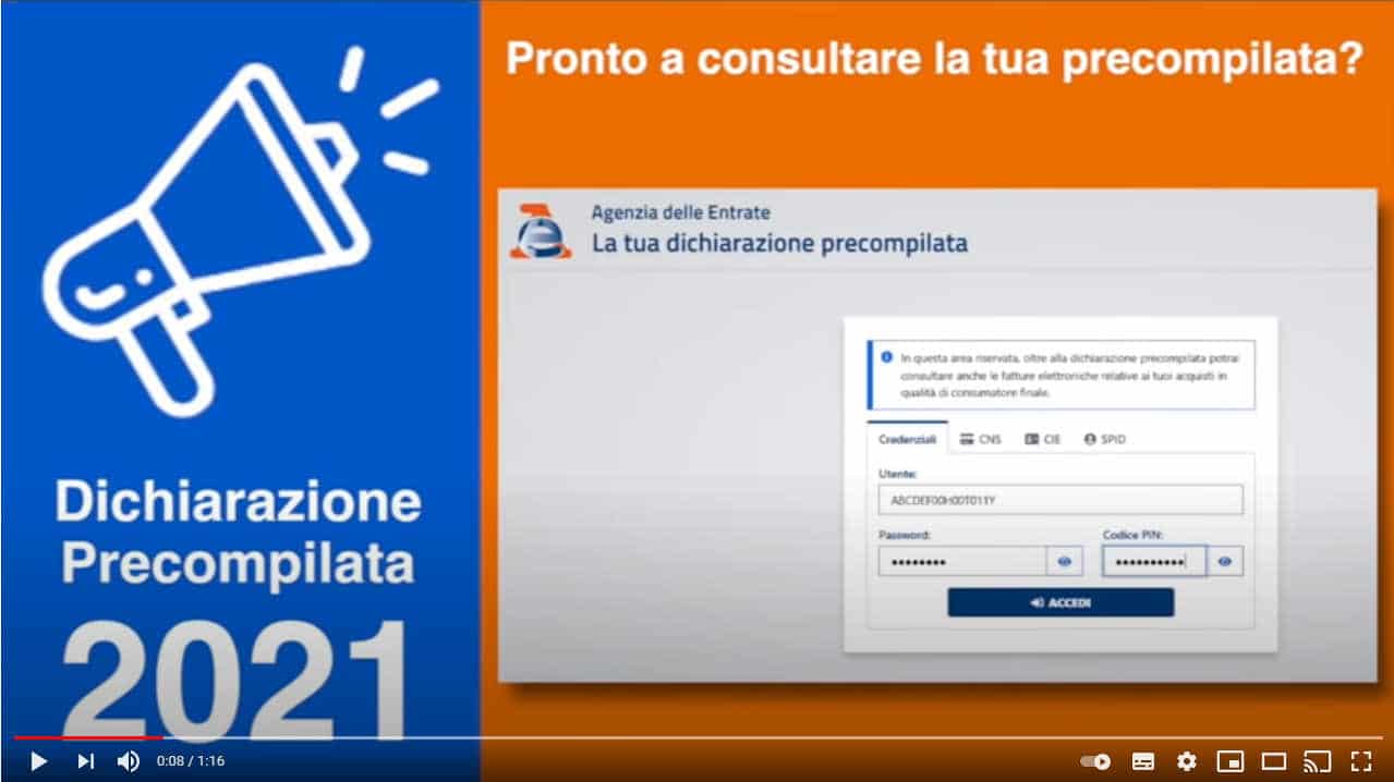 Agenzia Delle Entrate, Precompilata 2021 Consultabile Online ...