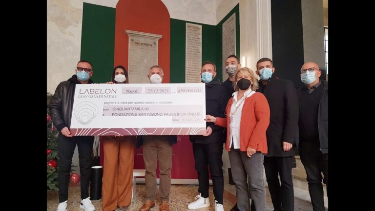 Il Labelon dona 50mila euro alla Fondazione Santobono Pausilipon Onlus