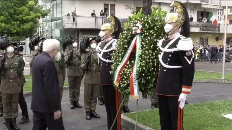 25 aprile, il Presidente della Repubblica Mattarella ad Acerra