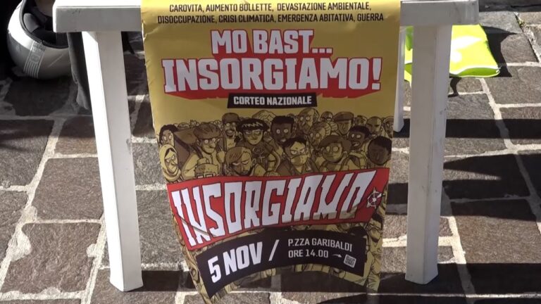 “Insorgiamo” contro il carovita, il 5 novembre manifestazione a Napoli