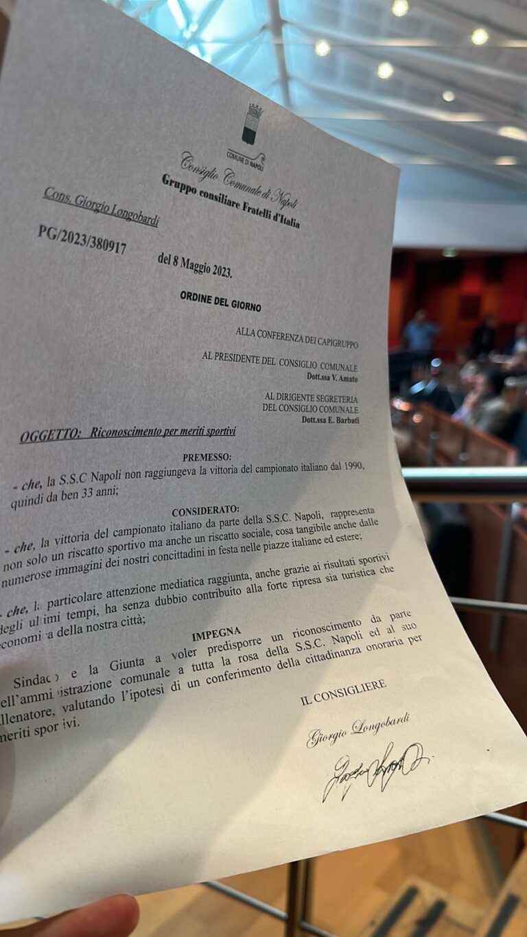 Cittadinanza onoraria a Spalletti e squadra, il Consiglio comunale dice sì