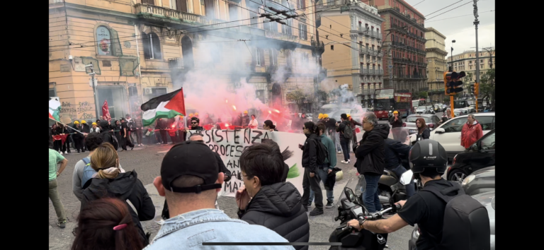 1 Maggio, senza lavoro e rete pro Palestina in corteo a Napoli