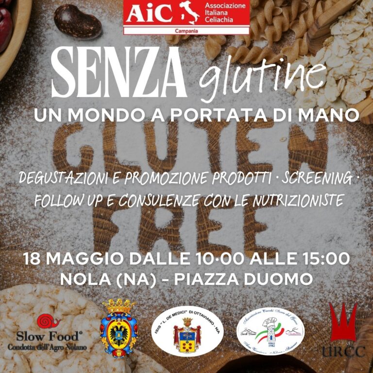 Celiachia, a Nola l’evento informativo sul mondo “Gluten free”