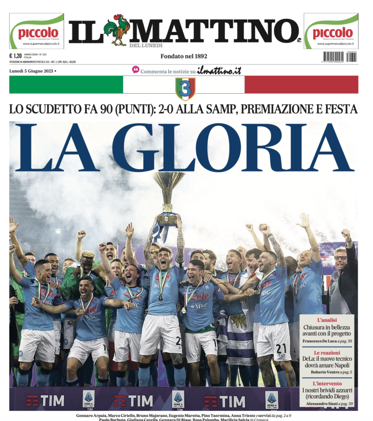 Da domani in regalo con Il Mattino le pagine sulla storia del Napoli