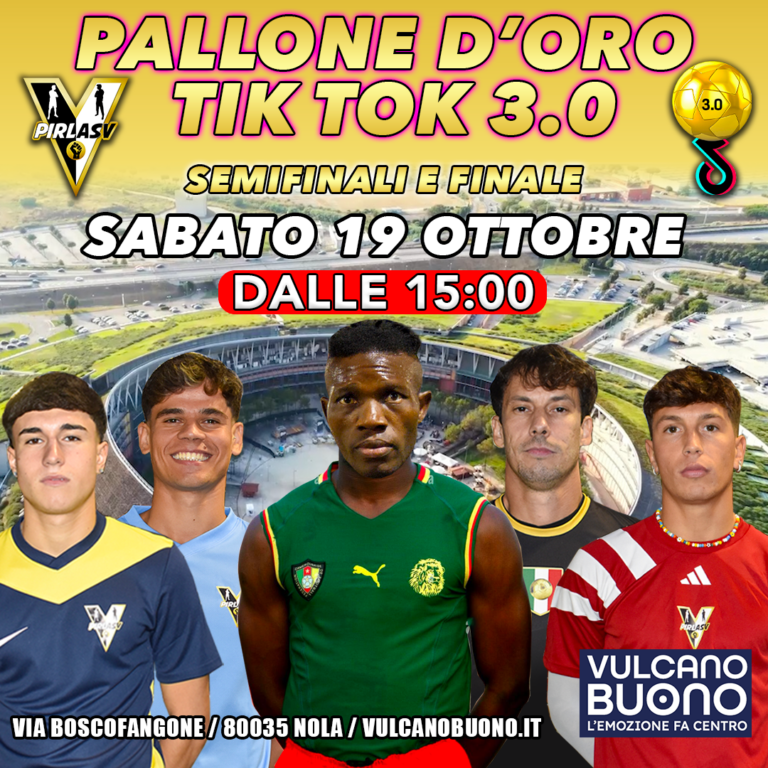 Il Pallone d’Oro di TikTok fa tappa al Vulcano Buono di Nola