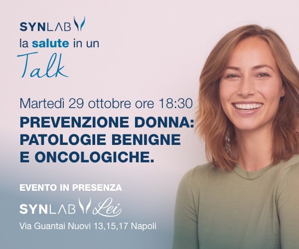 Ottobre rosa: il 29 ottobre l’evento di chiusura del mese della prevenzione di SYNLAB SDN dedicato alla donna