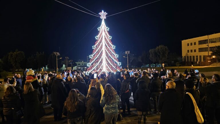 Si accende il grande albero luminoso, al via Natale al Parco 2024