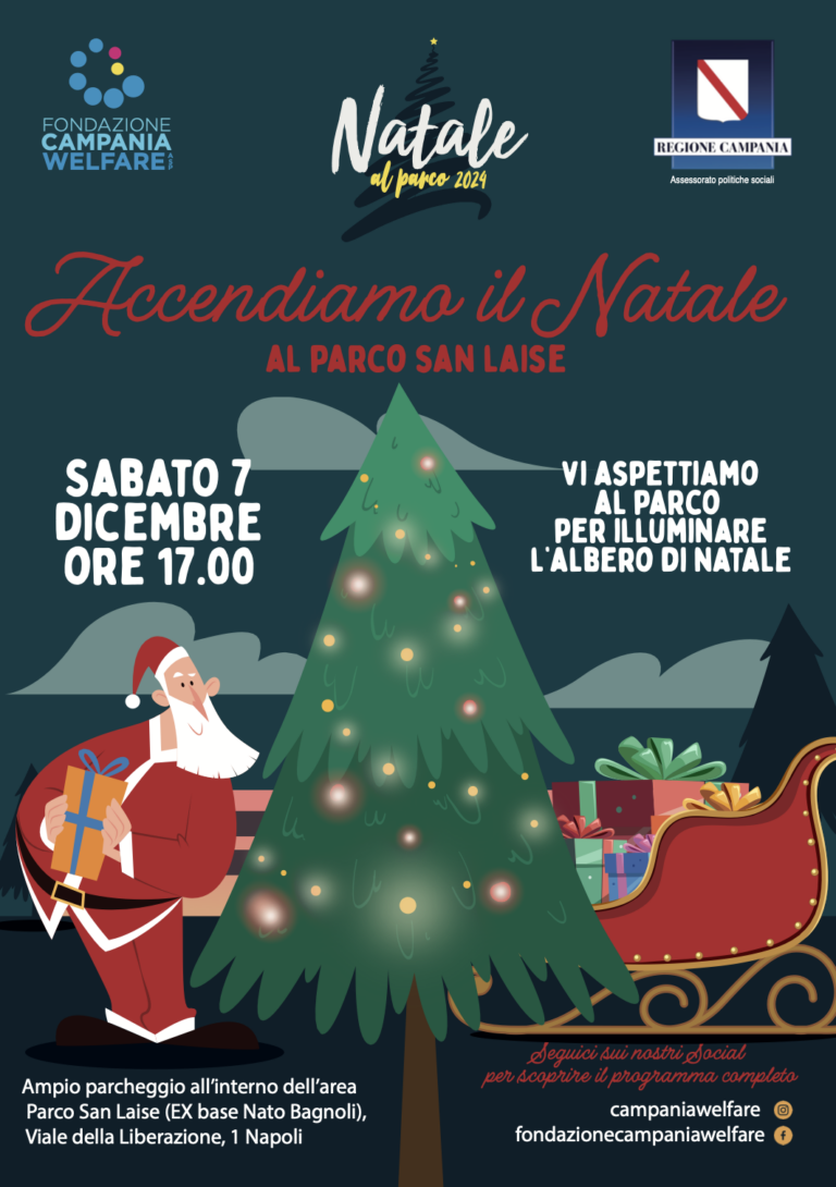 Natale al Parco San Laise, dal 7 dicembre si anima il villaggio della Fondazione Campania Welfare