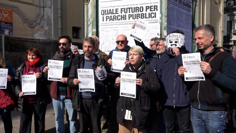 Parchi Pubblici a Napoli, presidio di protesta contro rischio privatizzazione