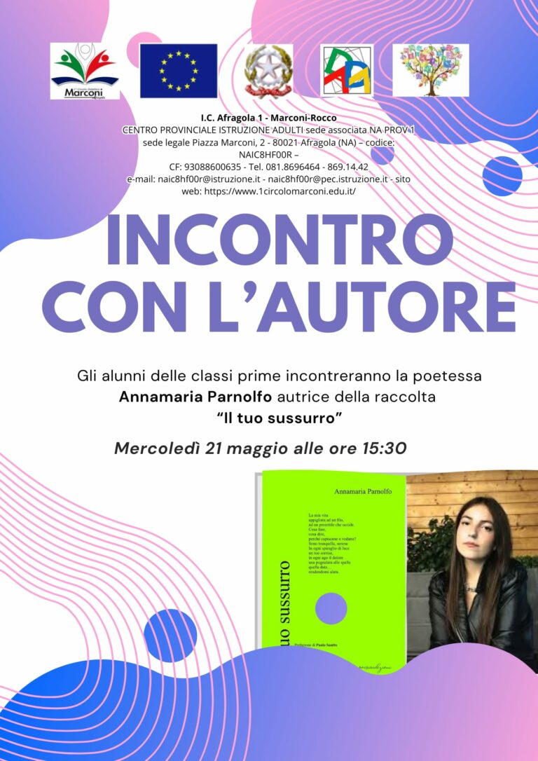 Poesia, Annamaria Parnolfo incontra gli studenti della sua ex scuola