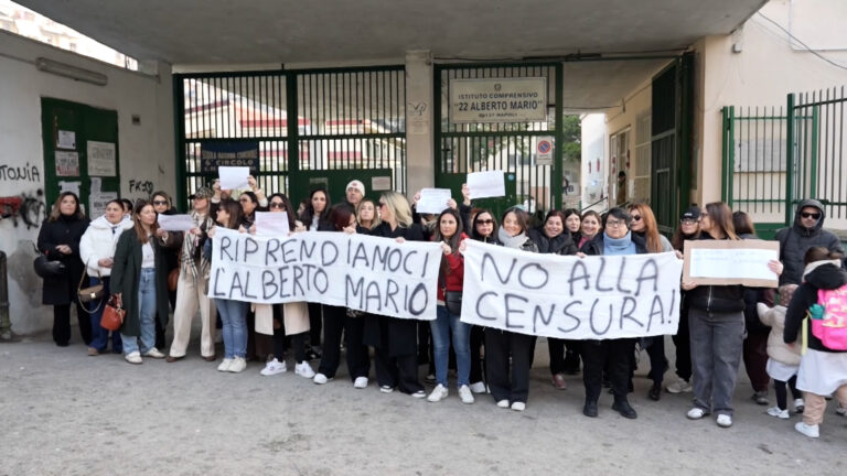 protesta all'istituto Alberto Mario
