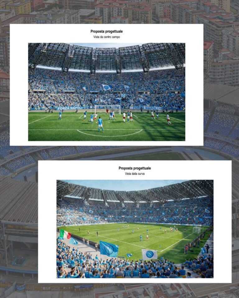 FOTO – Sindaco Manfredi: “Prende forma il progetto per lo stadio Maradona più moderno”