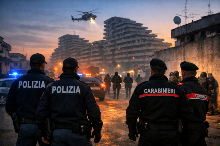 Scampia, blitz anticamorra di Polizia e Carabinieri