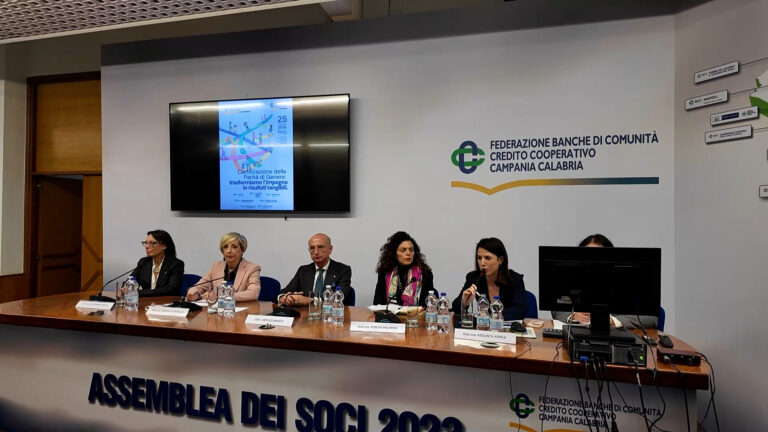 Parità di genere, l' impegno della Banca di Credito Cooperativo di Napoli