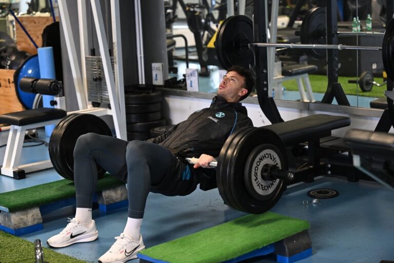 FOTO – Napoli, vicino il recupero di Rrahmani: lavoro in palestra per rientrare con la Lazio