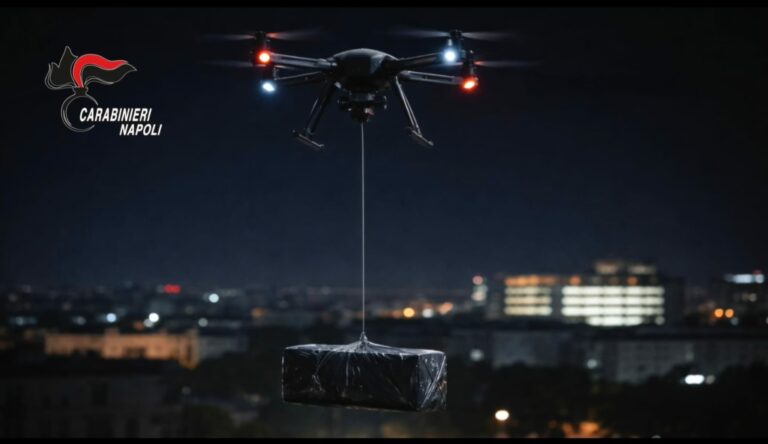 Un drone con droga e tre smartphone precipita. Era diretto nel carcere di Poggioreale