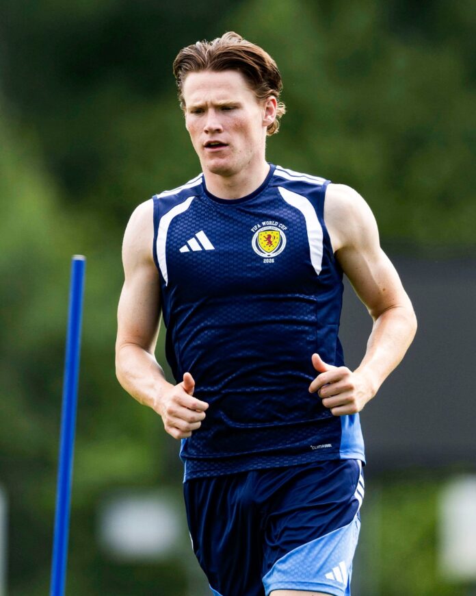 Scott McTominay in allenamento con la nazionale scozzese (fonte: Instagram ufficiale nazionale scozzese)