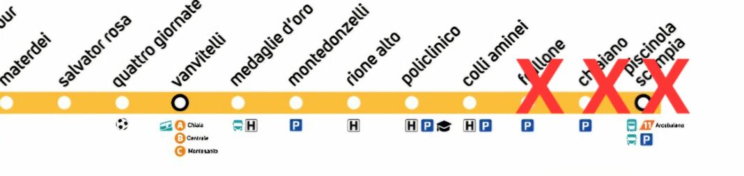 Odissea trasporti, chiuse le stazioni di Piscinola, Chiaiano e Frullone della Metro Linea 1 a Napoli