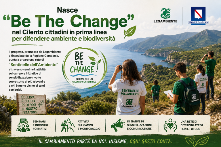 Nasce “Be The Change”: nel Cilento cittadini in prima linea per difendere ambiente e biodiversità