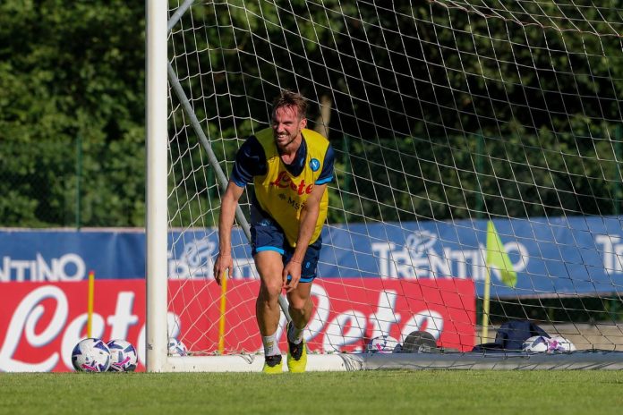 Fabian Ruiz nel ritiro di Dimaro (fonte: APT Val di Sole)