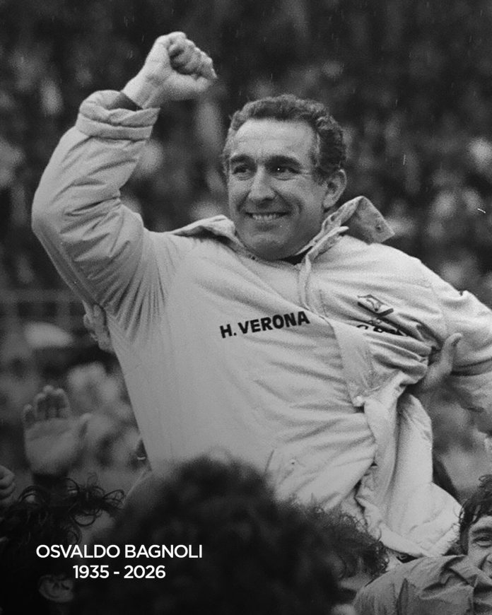 Il cordoglio del Verona per Osvaldo Bagnoli (fonte: Instagram ufficiale Hellas Verona)