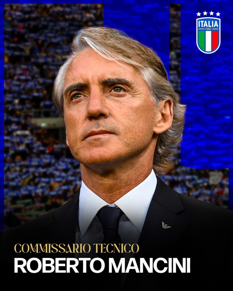 UFFICIALE – Italia, Mancini è il nuovo CT con Ranieri direttore tecnico