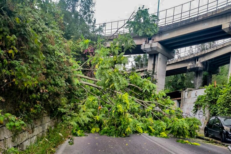 Il maltempo si è spostato nel Sud Italia, flagellato dalla pioggia il golfo di Napoli. Bomba d'acqua su Ischia