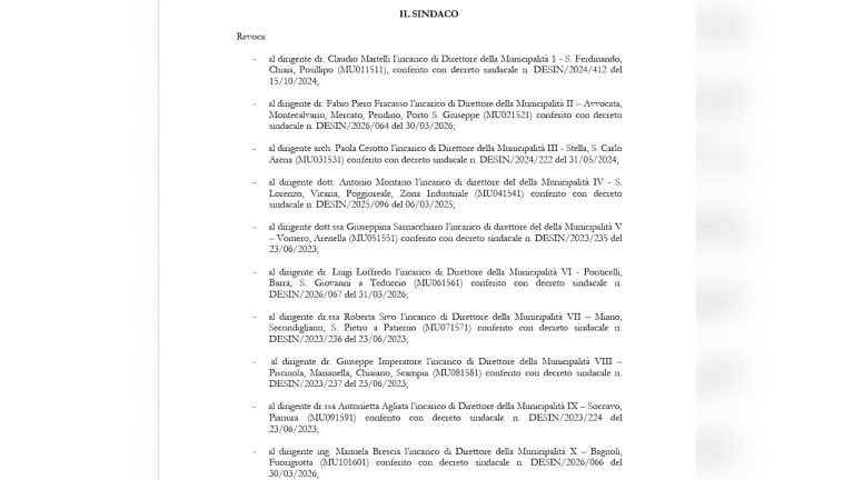 Municipalità nel caos