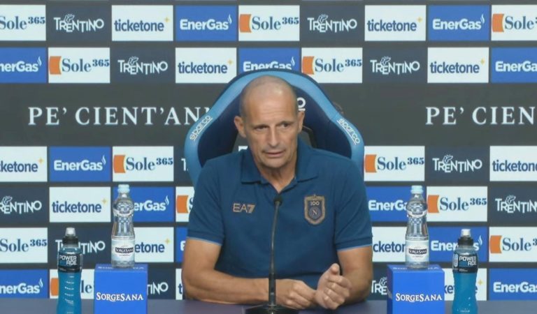 Napoli, Allegri: “Sono contento della rosa. Lang a Genova è entrato bene, Neres sta recuperando”