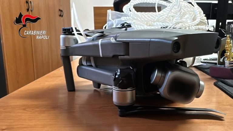 droga in carcere con un drone