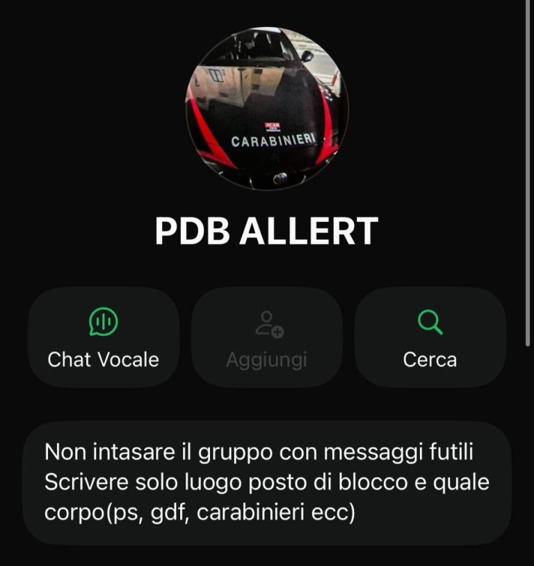 Vico Equense, una chat WhatsApp segnala i posti di blocco dei Carabinieri
