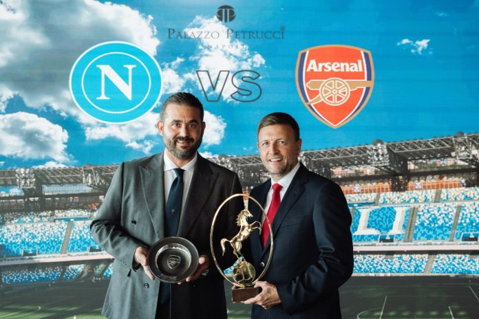 Pranzo UEFA a Palazzo Petrucci tra Napoli e Arsenal