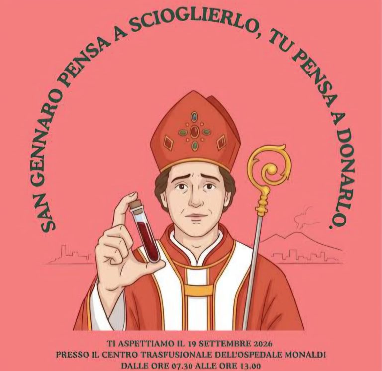 "San Gennaro pensa a scioglierlo, tu pensa a donarlo" sabato prossimo porte aperte al Monaldi per raccogliere sangue. C'è carenza