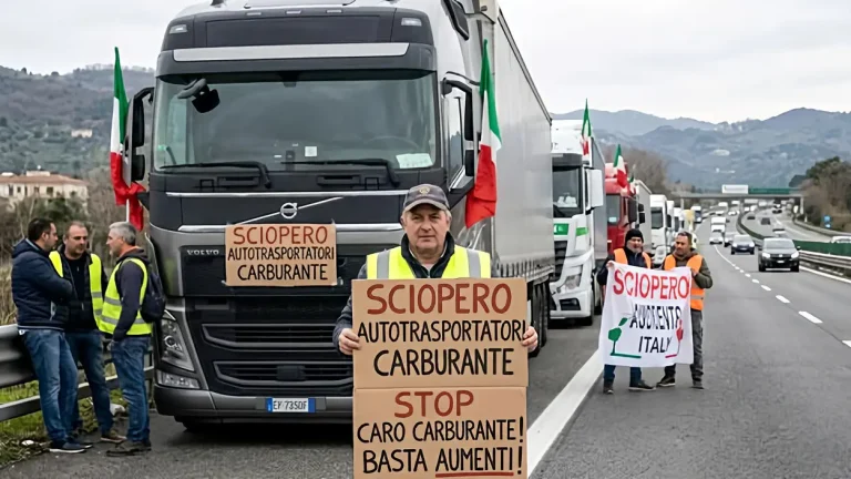 Caro carburante: scattano i presidi dei camionisti a Nola e Caianiello. Traffico in tilt sull’A1 e l’A30