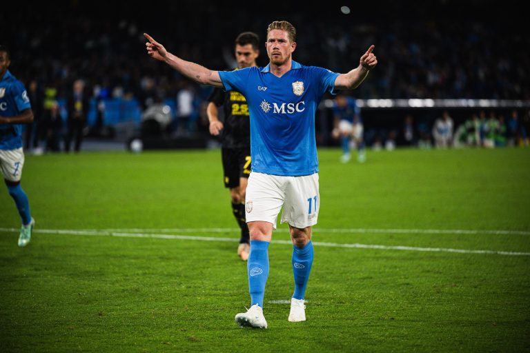 De Bruyne MVP di Napoli-Frosinone, il messaggio per i tifosi: “Bella vittoria, grazie per il sostegno”